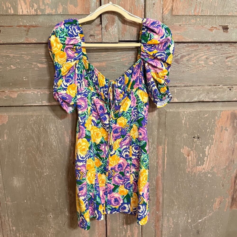 Zara Floral Puff Sleeve Dress